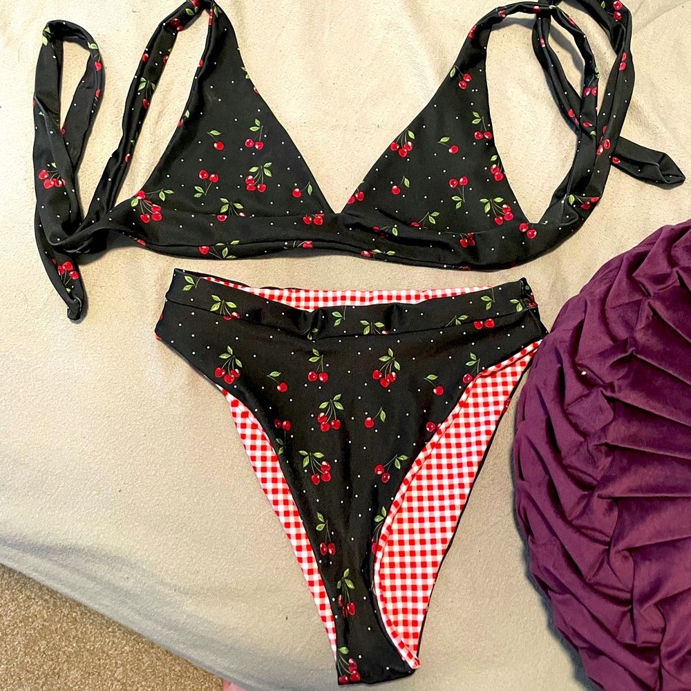 Lali and Layla Cherries Noir Swimsuit